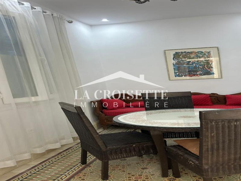 Rez-de-chaussée de villa meublé S+2 avec terrasse à Sidi Bou Saïd